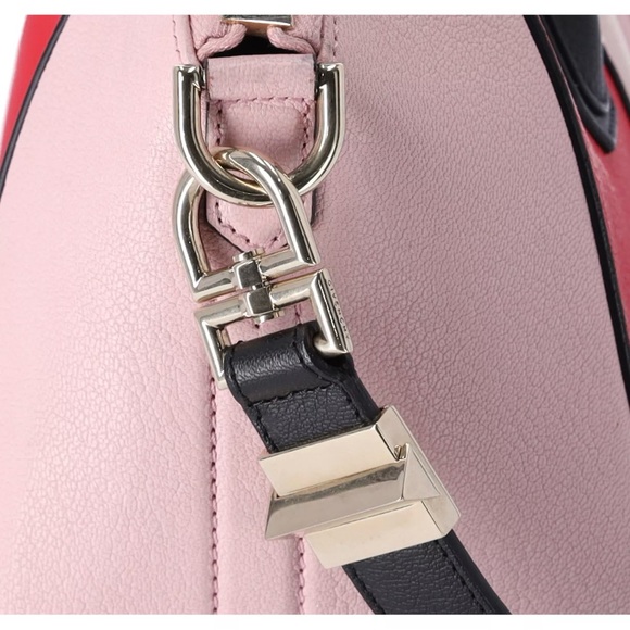 GIVENCHY Antigona Small Satchel Sugar Goatskin Tri-Color Red Pink Black - Picture 7 of 12